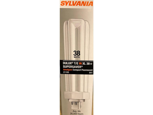 (10 pack) Sylvania 21105 - CF42DT/E/IN/38W/841/SS/ECO Triple Tube 4 Pin Base Amalgam Compact Fluorescent Cool White Light Bulb