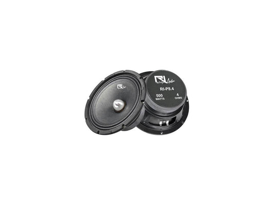 (2) RI Audio 8 Midrange Speaker 500 Watts Peak 250 Watts RMS 4 Ohm Car Audio